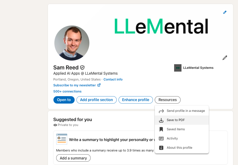 LinkedIn Export